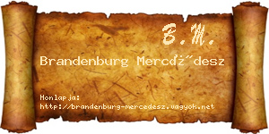 Brandenburg Mercédesz névjegykártya